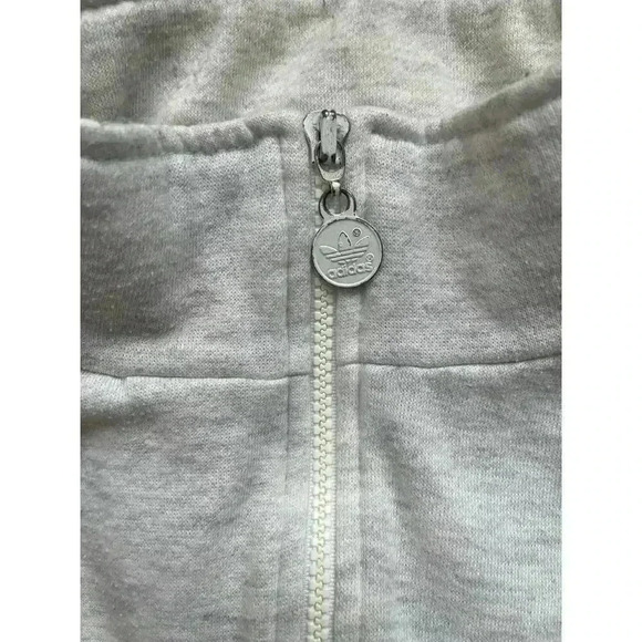 Vintage 80s Adidas Full Zip Sweatshirt Jacket Trefoil Men's M Gray Retro - Picture 7 of 14